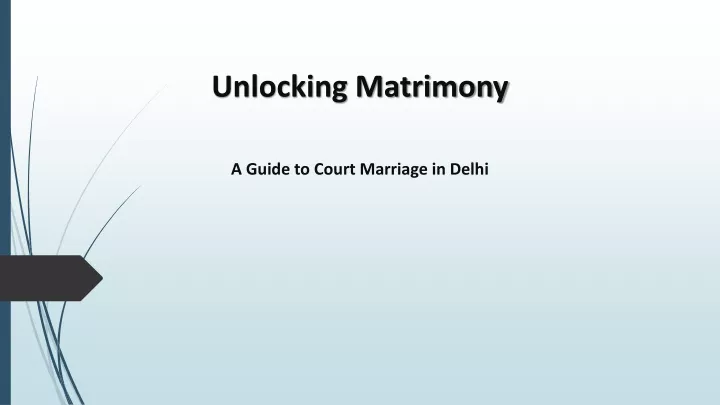 unlocking matrimony