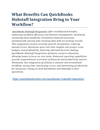 What Benefits Can QuickBooks Hubstaff Integration Bring to Your Workflow
