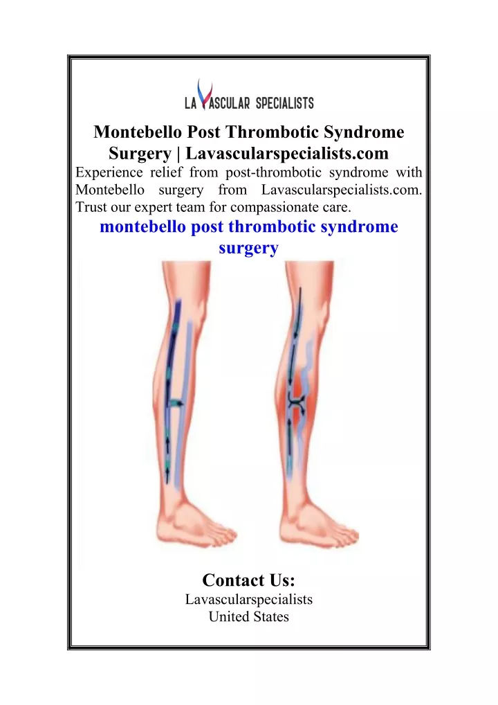 montebello post thrombotic syndrome surgery