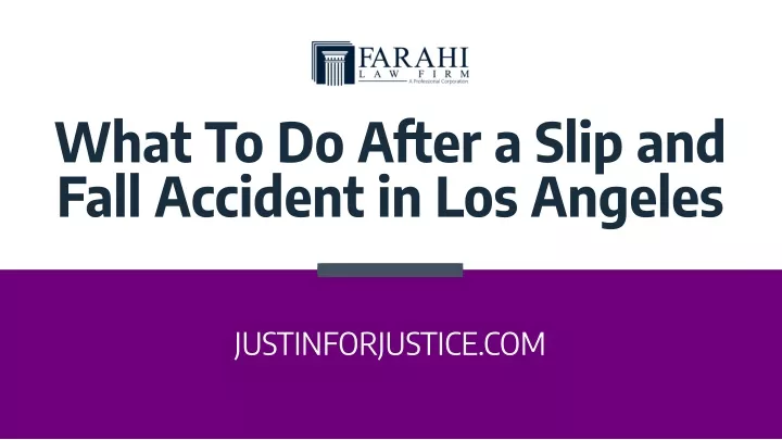 what to do after a slip and fall accident