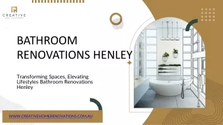 Bathroom Renovations Henley--Creative Home Renovations