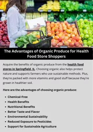 The Advantages of Organic Produce for Health Food Store Shoppers