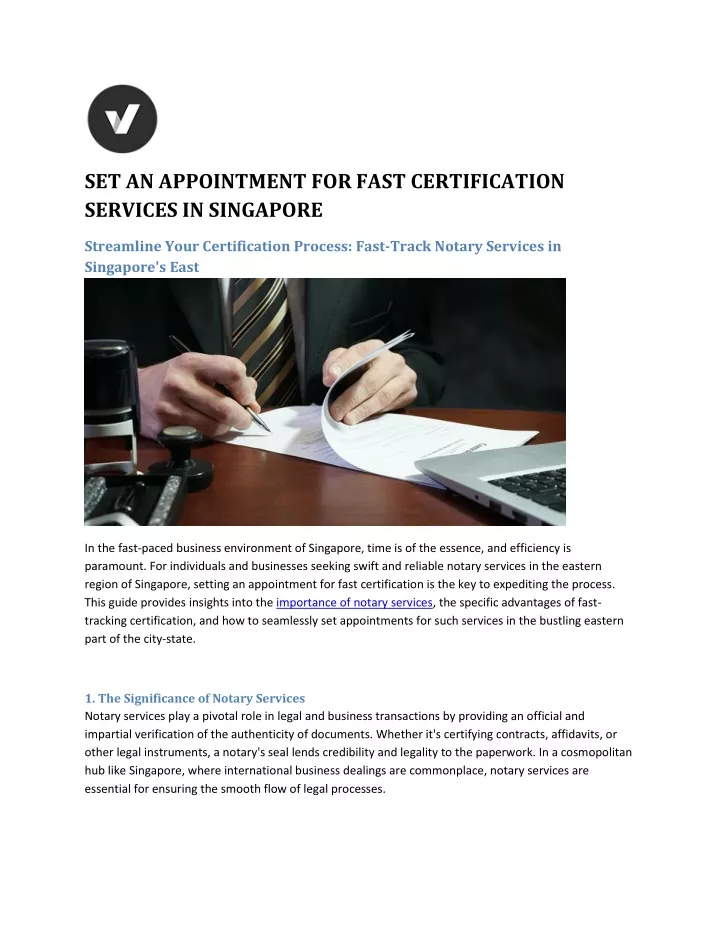 set an appointment for fast certification