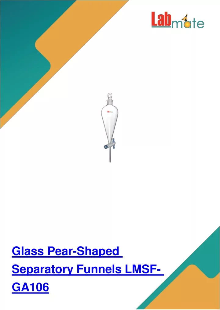 glass pear shaped separatory funnels lmsf ga106