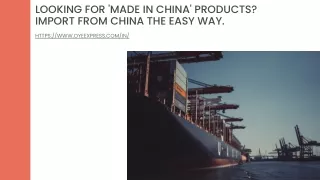 Looking for 'Made in China' products Import from China the easy way.