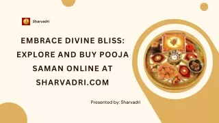 Embrace Divine Bliss Explore and Buy Pooja Saman Online at Sharvadri.com