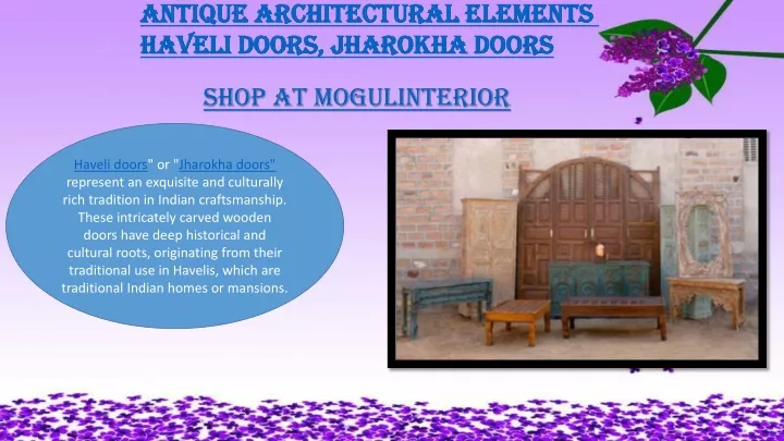 antique architectural elements haveli doors