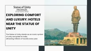 Exploring Comfort and Luxury Hotels Near the Statue of Unity