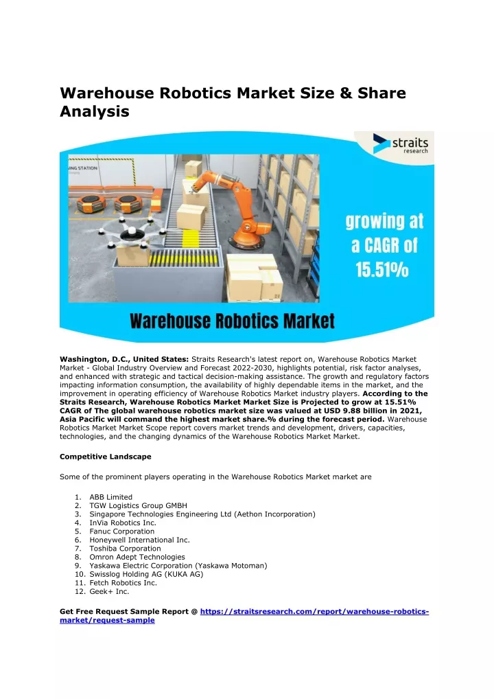 warehouse robotics market size share analysis