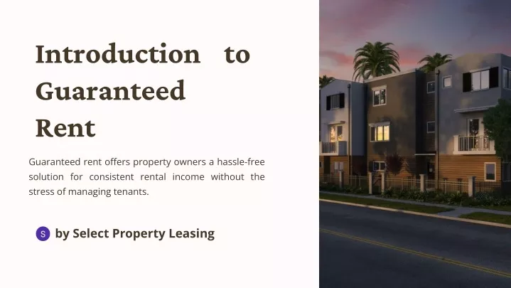 introduction to guaranteed rent