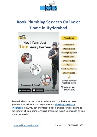 Book Plumbing Services Online at Home in Hyderabad