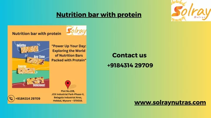 nutrition bar with protein