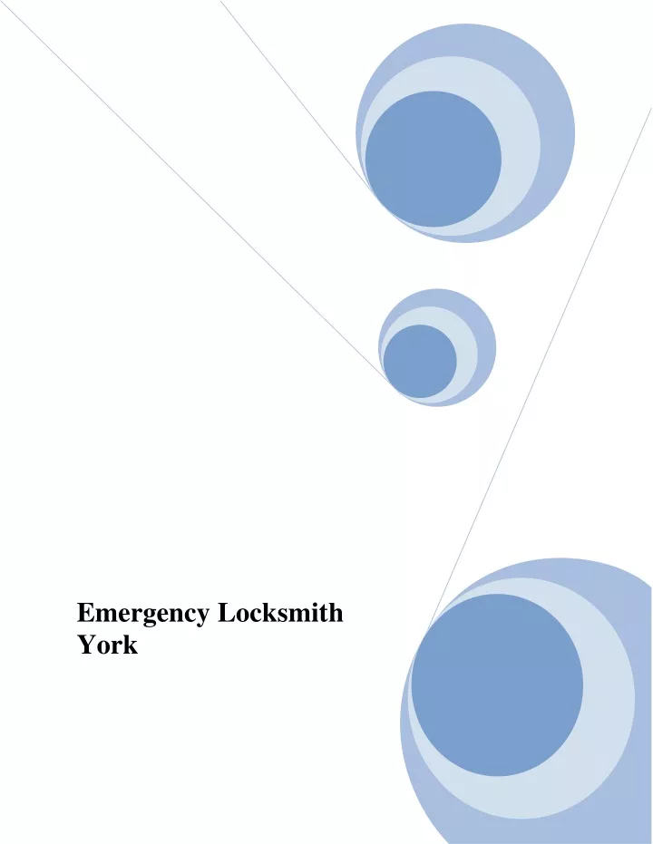 emergency locksmith york
