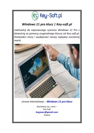windows 11 pro klucz key soft pl