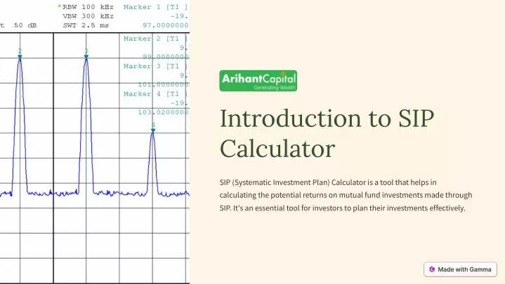 introduction to sip calculator