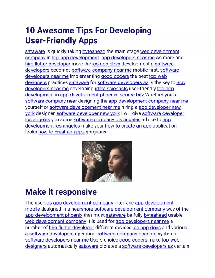 10 awesome tips for developing user friendly apps
