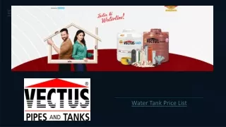 Water Tank Price List