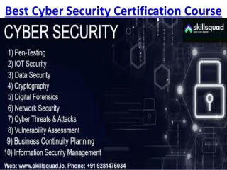 Professional Cyber Security & Tableau Certification Training Courses By Skillsquad