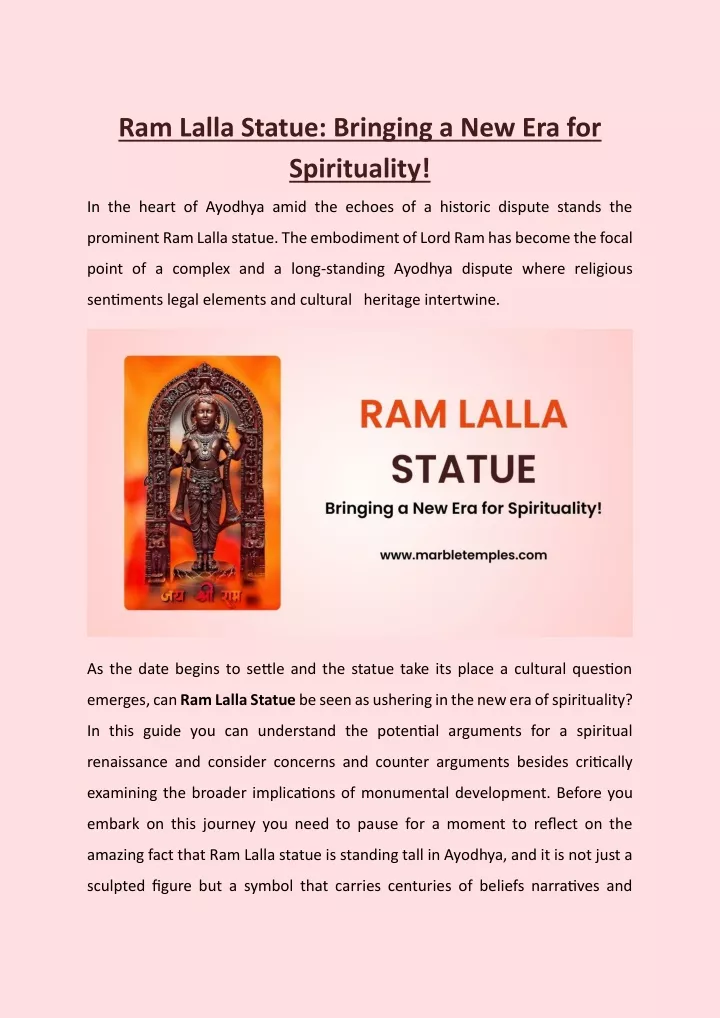 ram lalla statue bringing