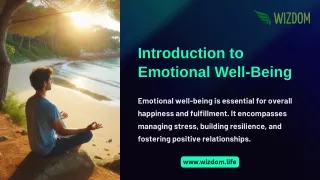 Introduction to Emotional Well-Being | Wizdom LLC