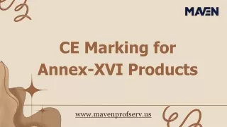 CE marking for Annex-XVI products