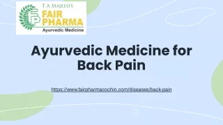 Ayurvedic Medicine for Back Pain