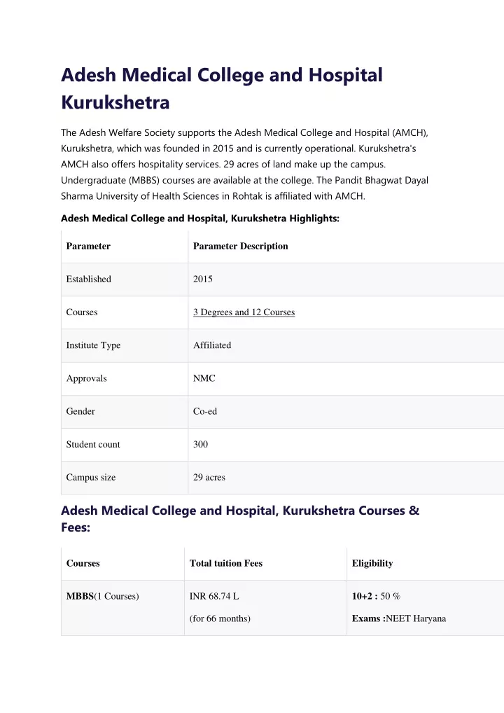 adesh medical college and hospital kurukshetra