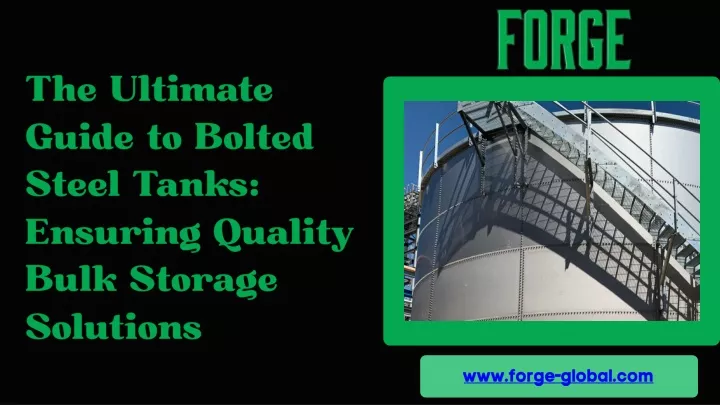 the ultimate guide to bolted steel tanks ensuring