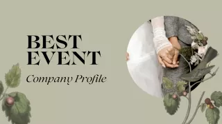 best event Wedding Planner Presentation