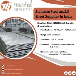Stainless Steel 301LN Sheet |  Stainless Steel 439 Sheet | Stainless Steel 439 C