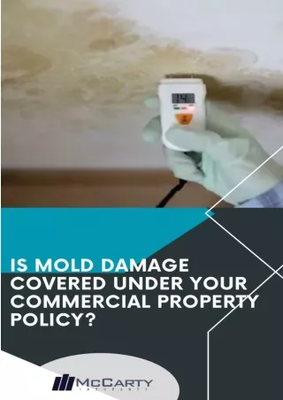 McCarty Insurance - Is  mold damage covered under your commercial property policy