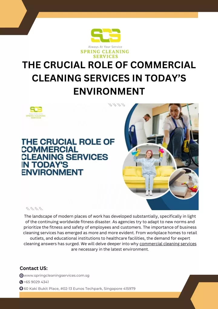 the crucial role of commercial cleaning services