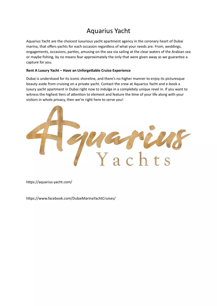 PPT - Aquarius Yacht PowerPoint Presentation, free download - ID:12940788