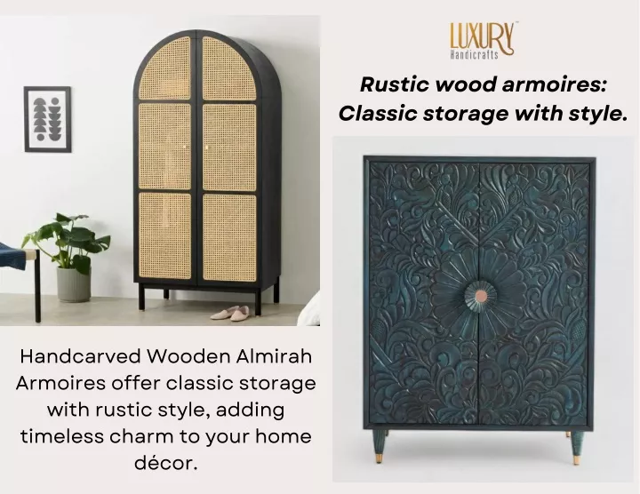 rustic wood armoires classic storage with style