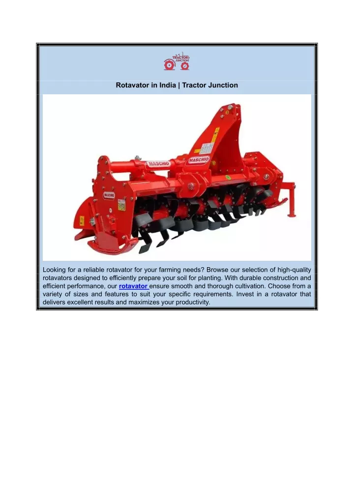 rotavator in india tractor junction