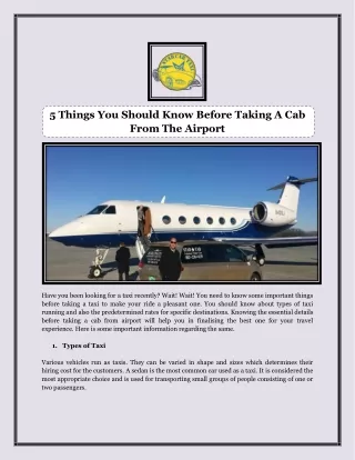 5 Things You Should Know Before Taking A Cab From The Airport