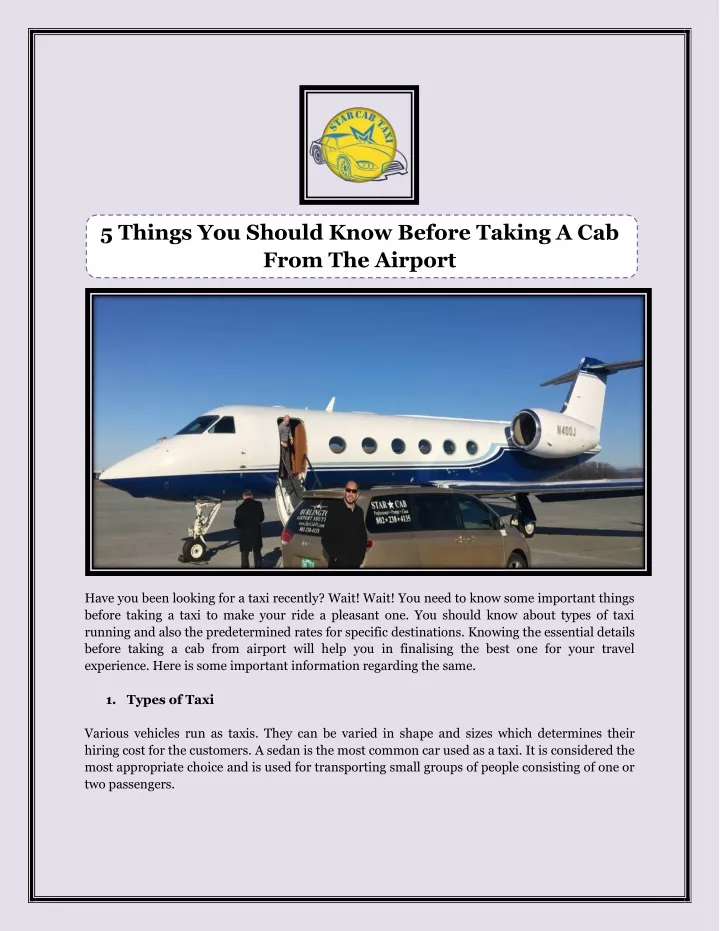 5 things you should know before taking a cab from