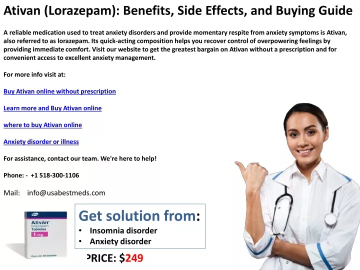 ativan lorazepam benefits side effects and buying