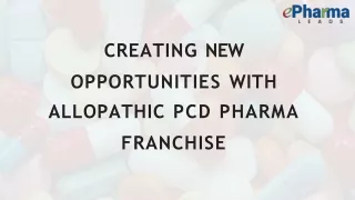 Allopathic PCD Pharma Franchise -ePharmaLeads