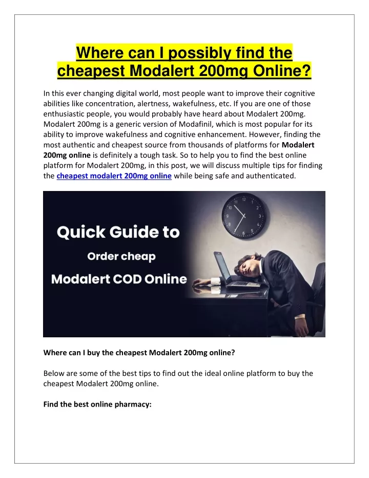 where can i possibly find the cheapest modalert