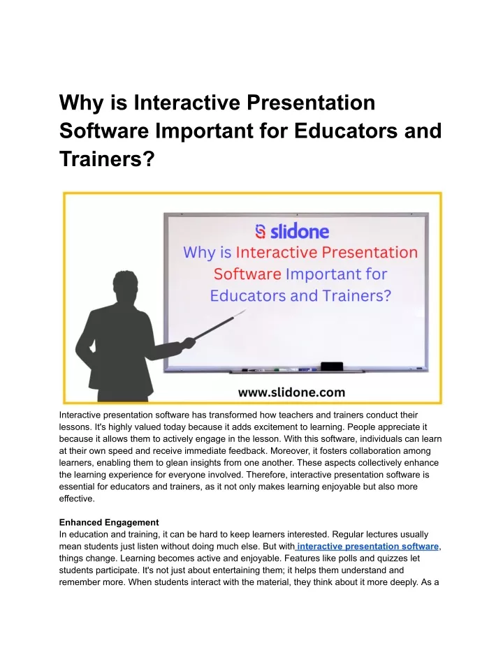 why is interactive presentation software