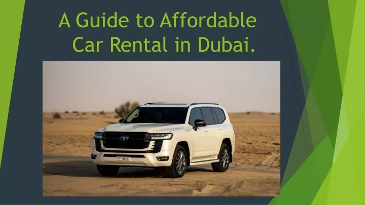 a guide to affordable car rental in dubai