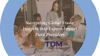 Navigating Global Trade Insights into Export-Import Data Providers