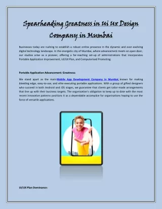 Spearheading Greatness in Ui Ux Design Company in Mumbai