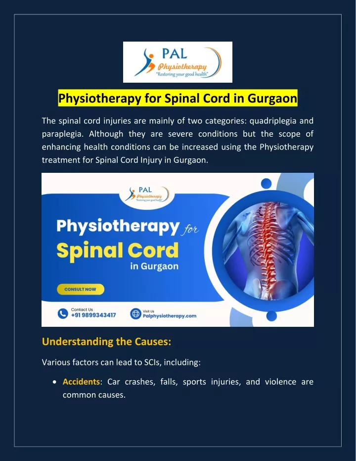 physiotherapy for spinal cord in gurgaon