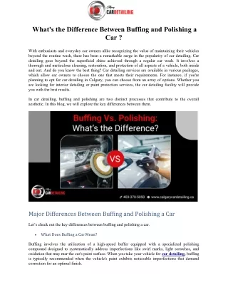 What's the Difference Between Buffing and Polishing a Car