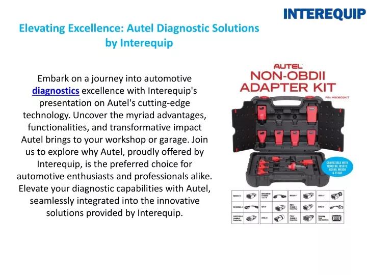 elevating excellence autel diagnostic solutions by interequip
