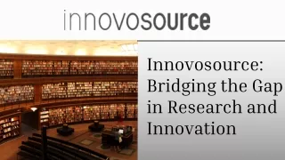 Innovosource Bridging the Gap in Research and Innovation