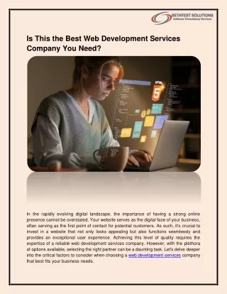 is this the best web development services company