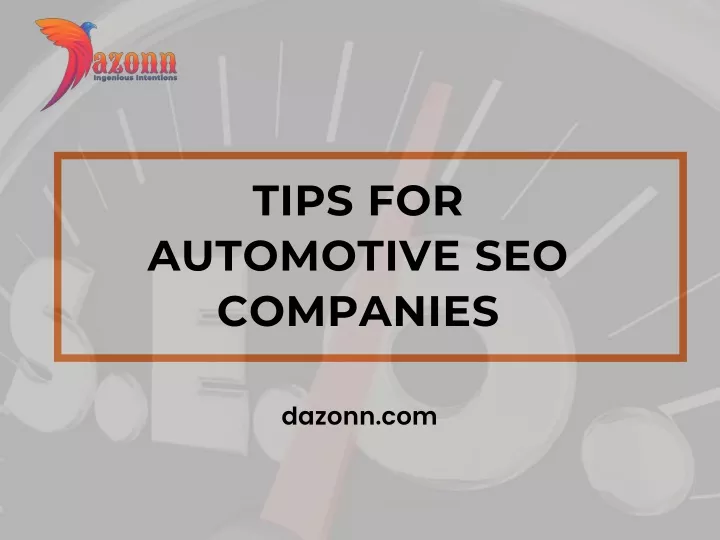 tips for automotive seo companies